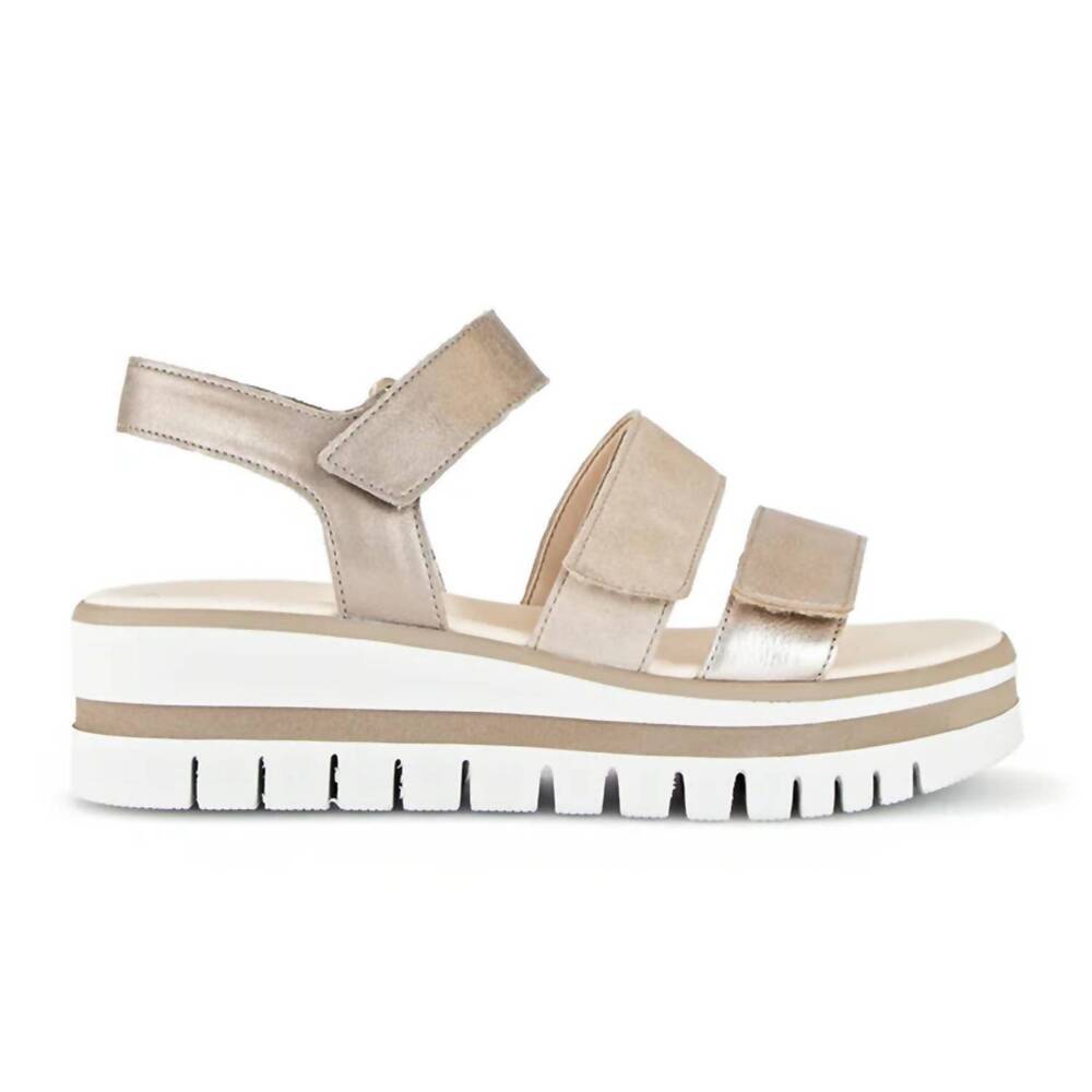 NEW GABOR women's wedge sandal in metallic